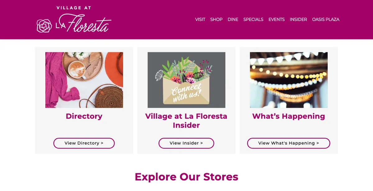 Homepage of the La Floresta website