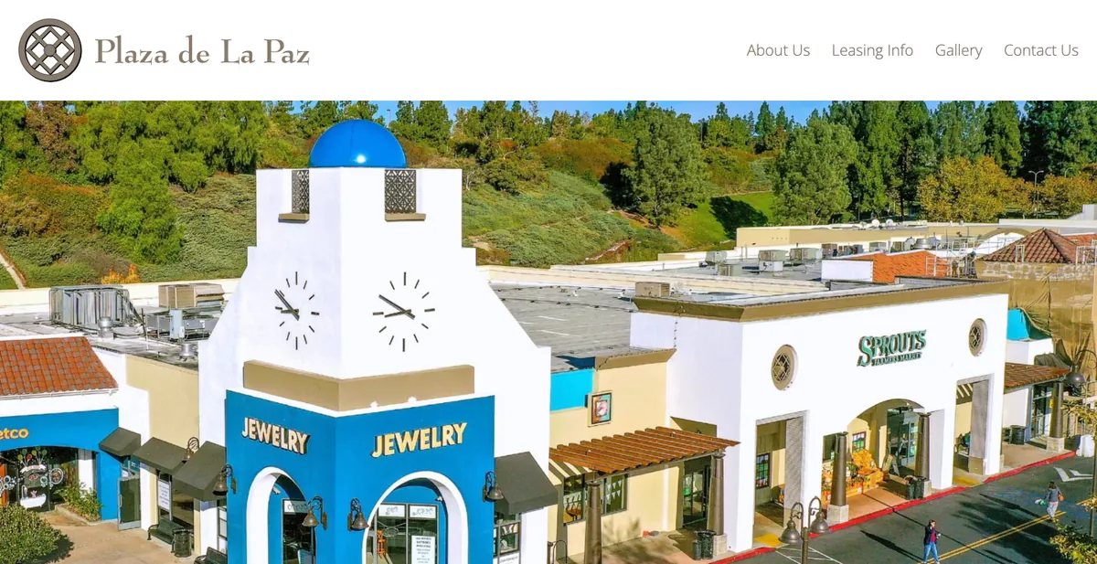 Homepage of the Plaza de la Paz website
