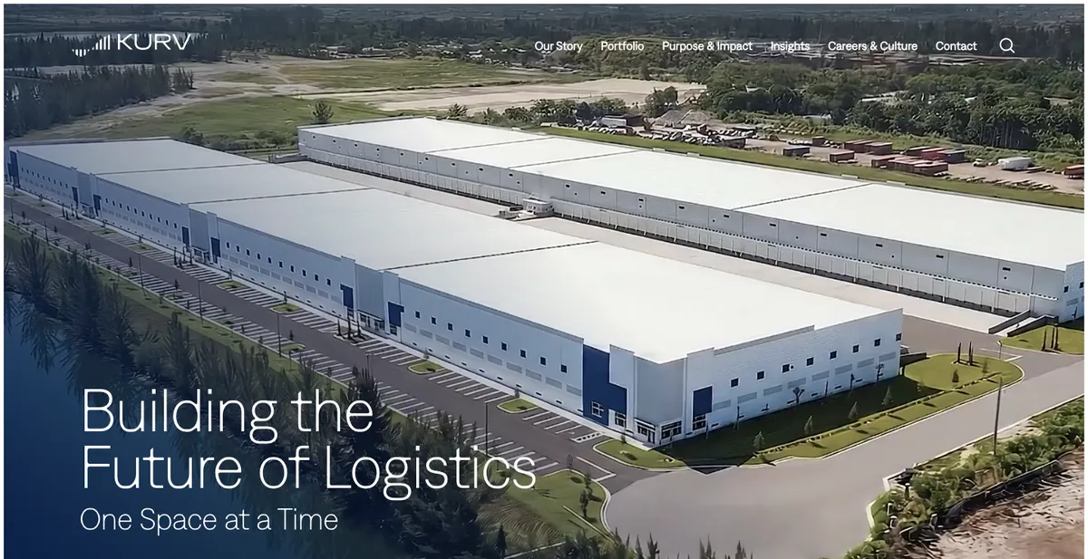 Homepage of the Kurv Industrial website