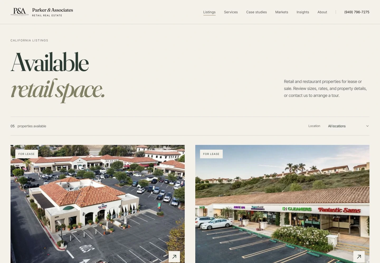 Current Parker & Associates, Inc. listings page