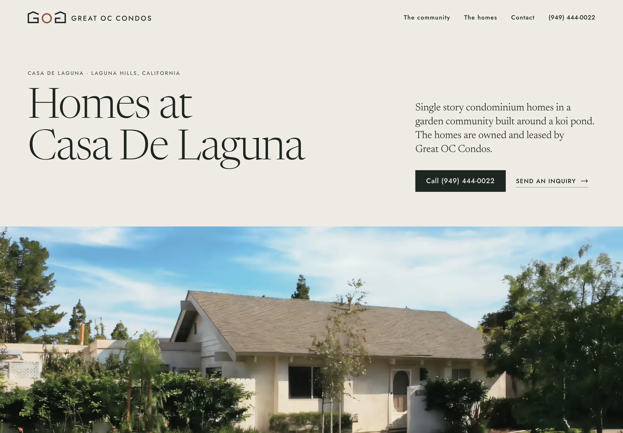 Great OC Condos website, captured October 9, 2026