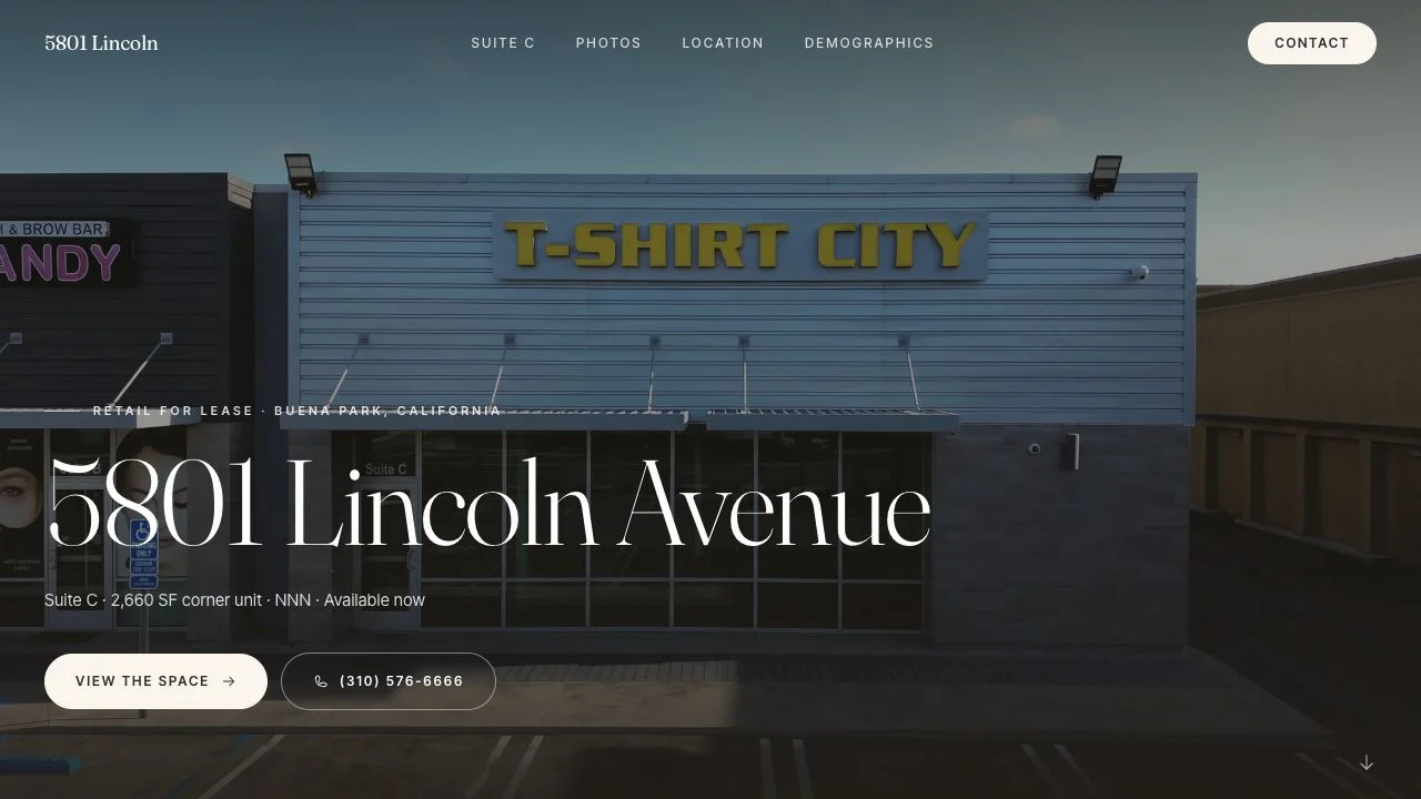 The Lincoln property website, part of a photography, brochure and website project