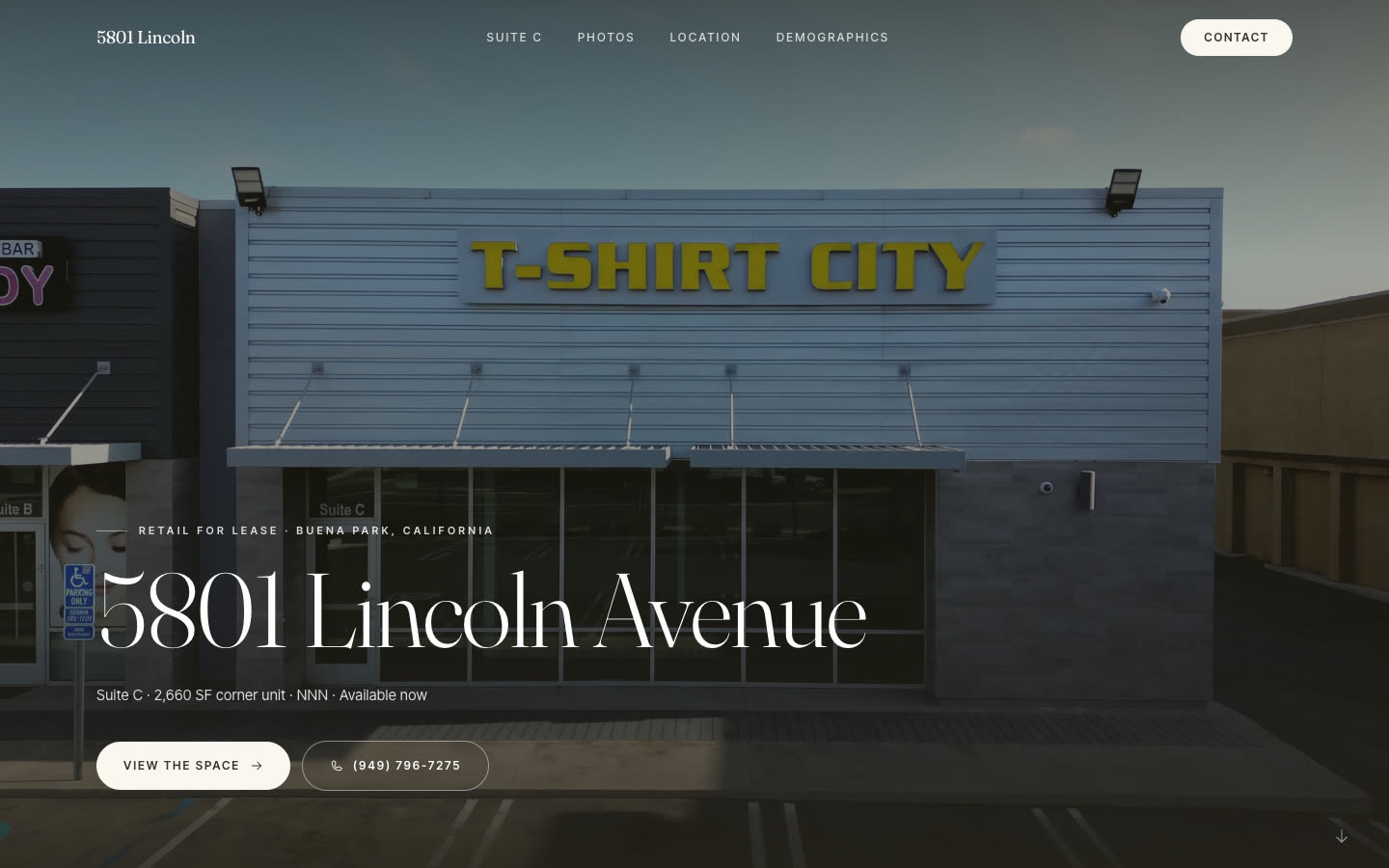 5801 Lincoln listing microsite — desktop