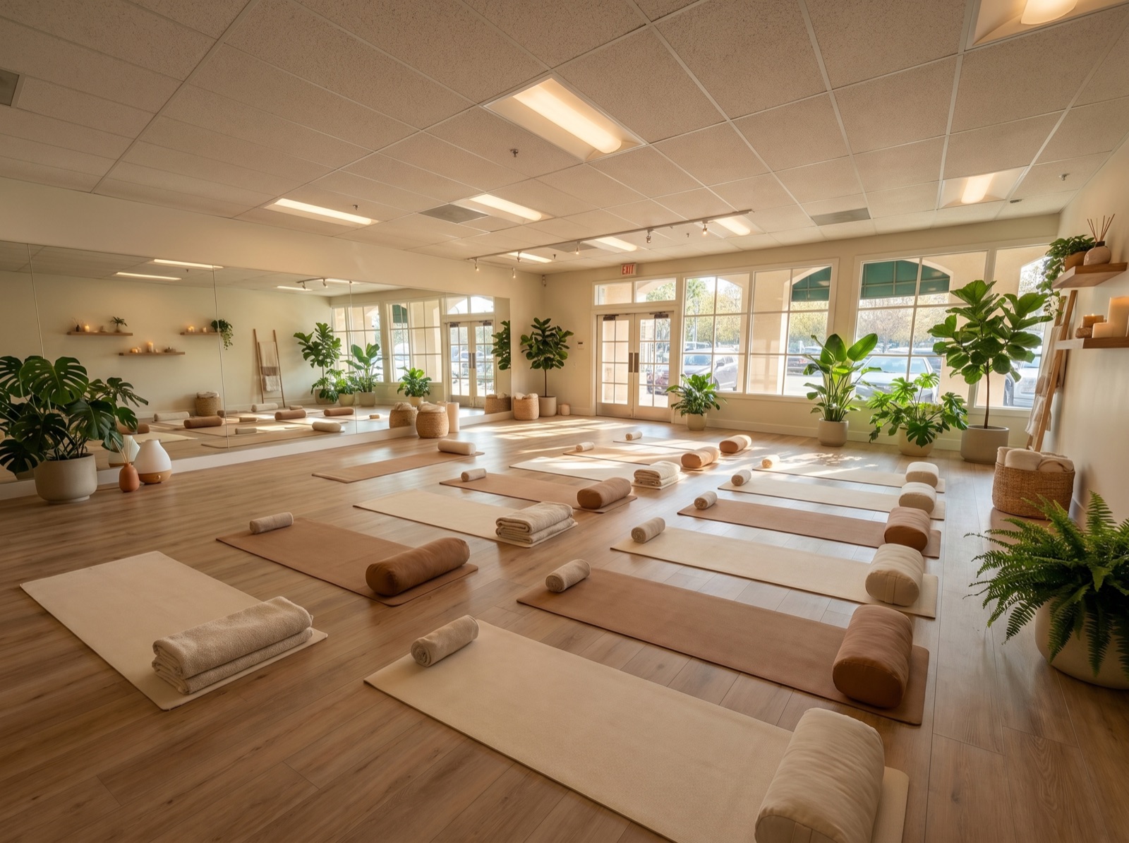 Marbella Plaza suite visualized as a Yoga studio