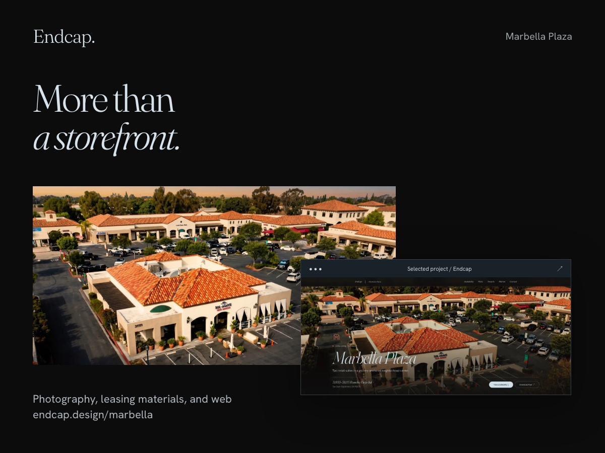 Showing the whole shopping center. Endcap project presentation